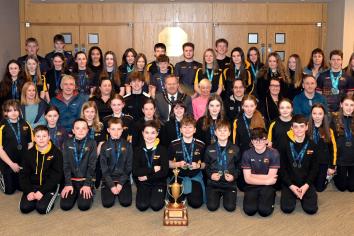 Lurgan swimmers honoured with civic reception