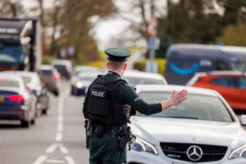 Lorry involved in collision at roundabout